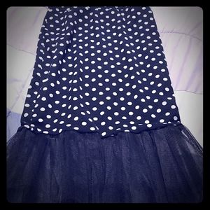 Polka dot high waisted mermaid skirt